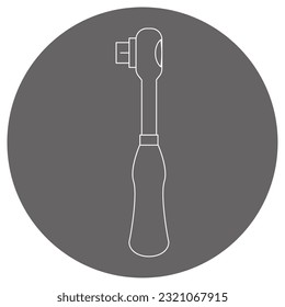 This is an illustration of a horizontal ratchet handle.