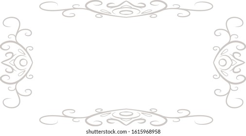 This is a illustration of Horizontal rectangular antique pattern frame 