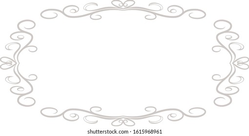 This is a illustration of Horizontal rectangular antique pattern frame 