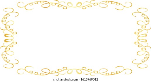 This is a illustration of Horizontal rectangular antique pattern frame 