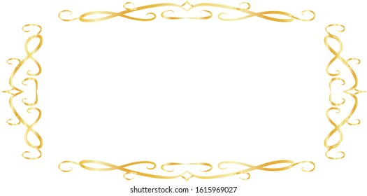 This is a illustration of Horizontal rectangular antique pattern frame 