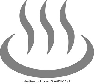 This is an illustration of a hot spring mark (icon).