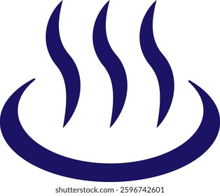 This is an illustration of a hot spring mark icon.