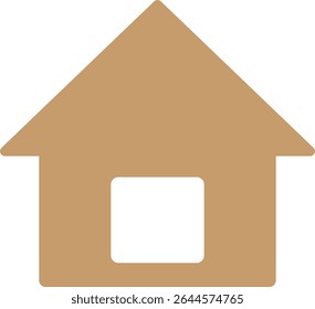 This is an illustration of a house silhouette (home icon).