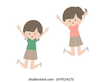 This is an illustration of how children are happy.