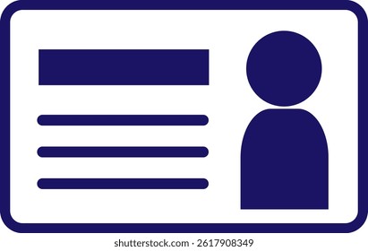 This is an illustration of an identification document icon (identification card mark).