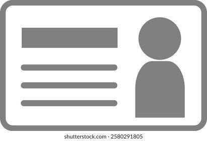 This is an illustration of the identity verification document icon (identification card).