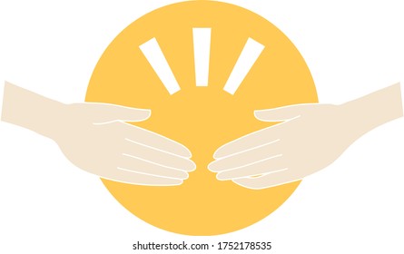 This is an illustration of an image of a handshake in which the two parties cooperate with each other.