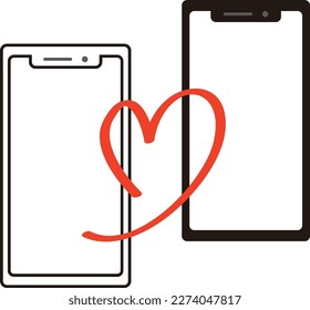 This is an illustration of an image matched on a matching app.