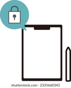 Dies ist eine Illustration eines Tablets mit guter Sicherheit.