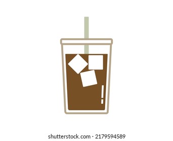 This is an illustration inspired by iced coffee.
