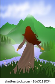 This illustration inspired by some paintings of nature