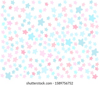 This illustration inspired by Tanabata Festival's night sky, pink&blue Stars are Representative Orihime&Hikoboshi a Couple Lover, Design for Tanabata Festival, Valentine Day, Gift wrapping paper & ETC