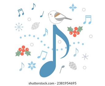 This is an illustration inspired by winter music.