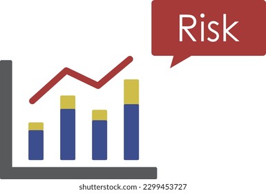 This is an illustration of investment risk.　It is a line graph of principal and profit.