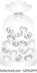 This is an illustration of Japanese candy called Kyoame.