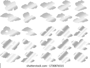 This is a illustration of Japanese clouds connected to each other 