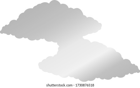 Esta es una ilustración de nubes japonesas conectadas entre sí 
