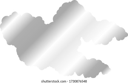 Esta es una ilustración de nubes japonesas conectadas entre sí 