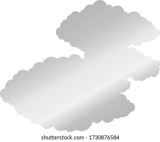 Esta es una ilustración de nubes japonesas conectadas entre sí 