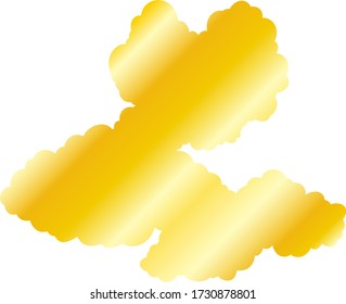 Dies ist eine Abbildung japanischer Wolken, die miteinander verbunden sind 