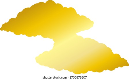 This is a illustration of Japanese clouds connected to each other 