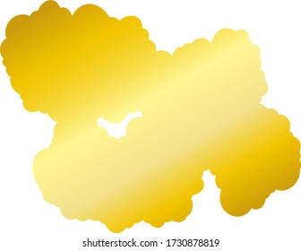 Esta es una ilustración de nubes japonesas conectadas entre sí 
