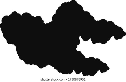 This is a illustration of Japanese clouds connected to each other 