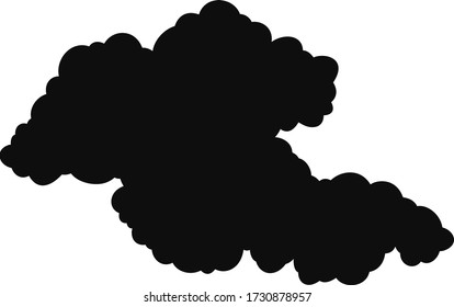 This is a illustration of Japanese clouds connected to each other 