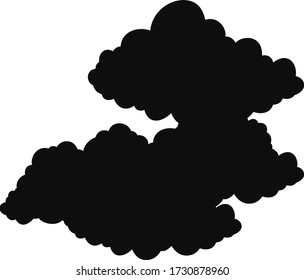 Esta es una ilustración de nubes japonesas conectadas entre sí 