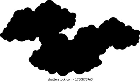 This is a illustration of Japanese clouds connected to each other 