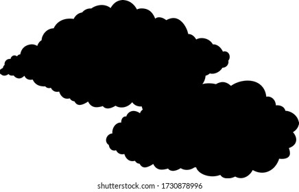 This is a illustration of Japanese clouds connected to each other 