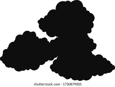 This is a illustration of Japanese clouds connected to each other 