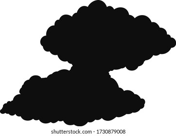 This is a illustration of Japanese clouds connected to each other 