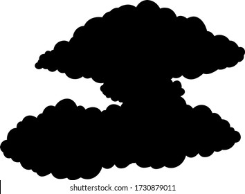 This is a illustration of Japanese clouds connected to each other 