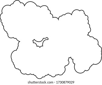 This is a illustration of Japanese clouds connected to each other 