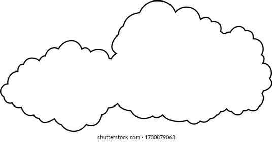 This is a illustration of Japanese clouds connected to each other 