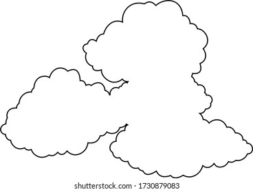 This is a illustration of Japanese clouds connected to each other 