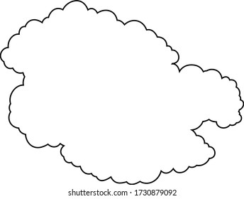 Esta es una ilustración de nubes japonesas conectadas entre sí 