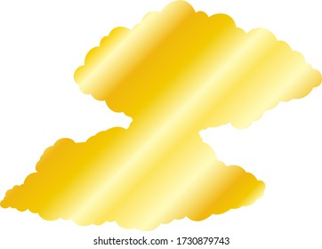This is a illustration of Japanese clouds connected to each other 