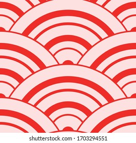 Esta es una ilustración del patrón japonés de ondas 
