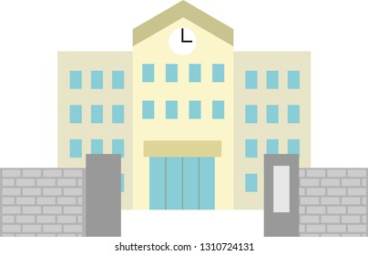 This is an illustration of a Japanese school.