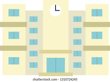 This is an illustration of a Japanese school.