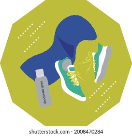This is an illustration of a jogging and running item frame.