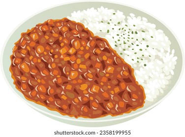 This is an illustration of keema curry.