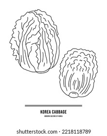 This illustration is Korean cabbage. Koreans make and eat kimchi in winter with it.