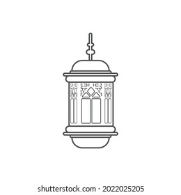 This is an illustration of a lantern, this is usually used for congratulation decorations for Islamic holidays, this is a vector and line art. 
