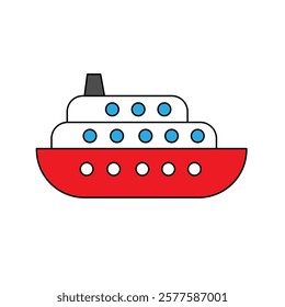 This is an illustration of a large ferry.