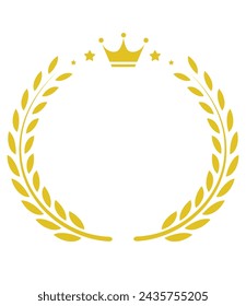 This is an illustration of a laurel emblem.