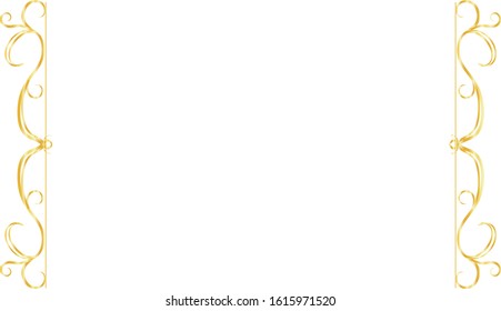 This is a illustration of Left and right antique pattern frame 